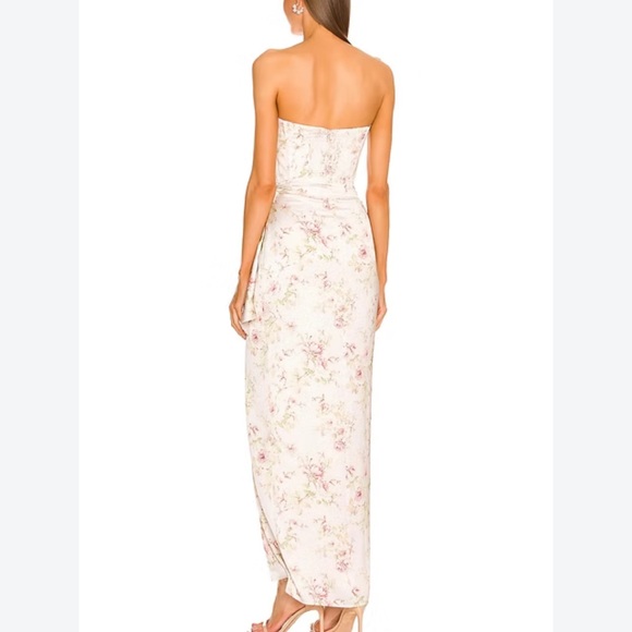 V. Chapman June Dress Pink Rose Print - Picture 3 of 10